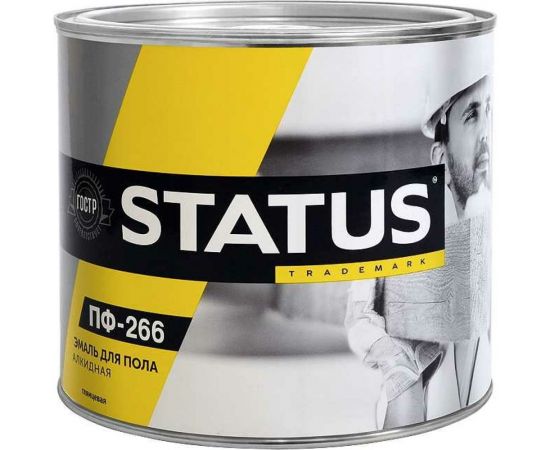 Краска для пола Радугамалер STATUS ПФ-266 желто-коричневая 2,6 кг 4630018083250 