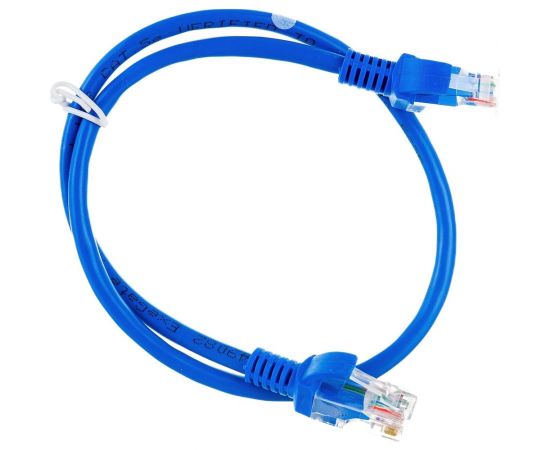 Патч-корд ExeGate UTP-RJ45-RJ45-5e-0,5M-BL, UTP, cat.5e, 0.5м, синий 172877 