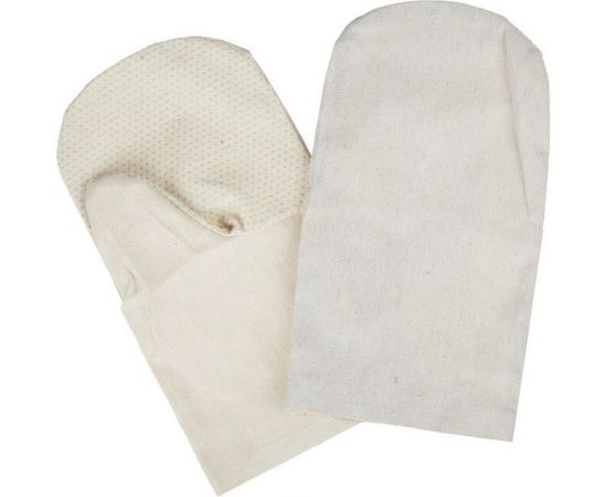 Рабочие рукавицы ООО Комус хлопок, с ПВХ наладонником, белые, плотность 240 г/кв.м, 10 пар 1193941 