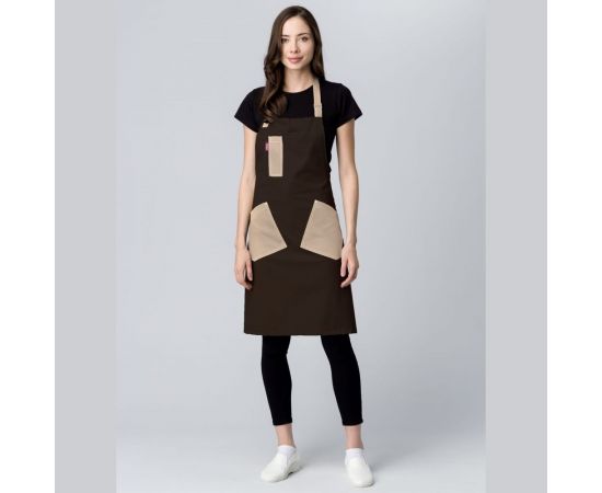 Универсальный фартук с грудкой Факел Крафт, коричневый/бежевый 87478104 