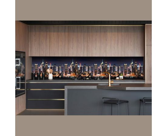 Кухонный фартук на стену ООО Оптион Город Манхэттен (3000x600 мм; термоперевод) 7121 