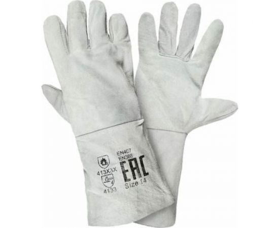 Спилковые краги Факел серые, без подкладки 12690000 