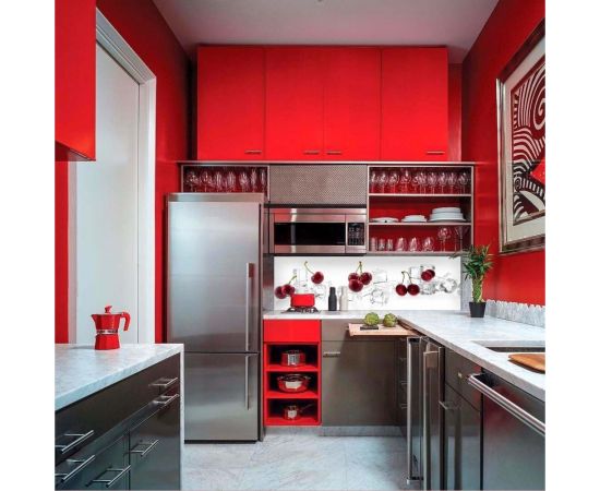 Кухонный фартук Оптион ЛЕДЯНАЯ ВИШНЯ (ABS; с уф-печатью; 3000x600x1,5 мм) 9836 