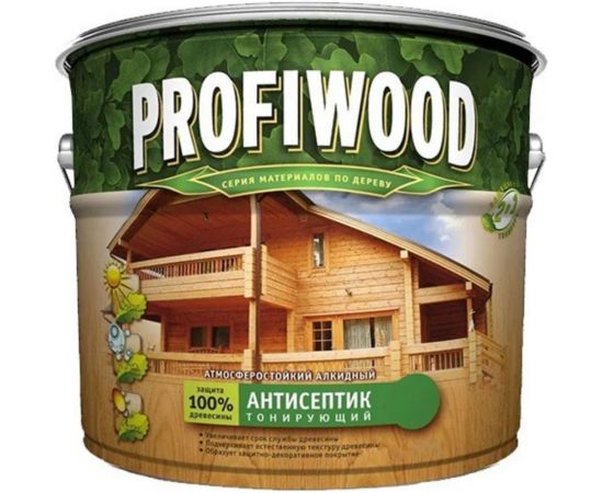 Алкидный антисептик PROFIWOOD (тонирующий; атмосферостойкий; дуб; 9.3 л; 8 кг) 3890 