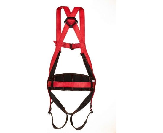 Удерживающая привязь с наплечными и набедренными лямками, Строп Б из стального троса с карабином Молот К1 УС 2 БЖ – изображение 2
