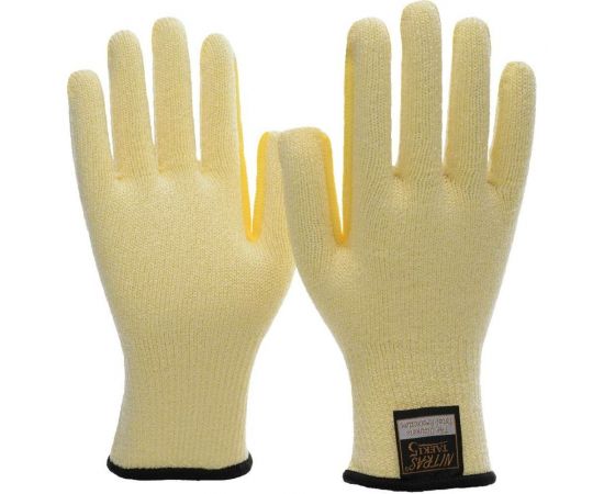 Трикотажные порезостойкие перчатки Nitras TAEKI желтые, без покрытия, 10G, р.10 6750-101 – изображение 2