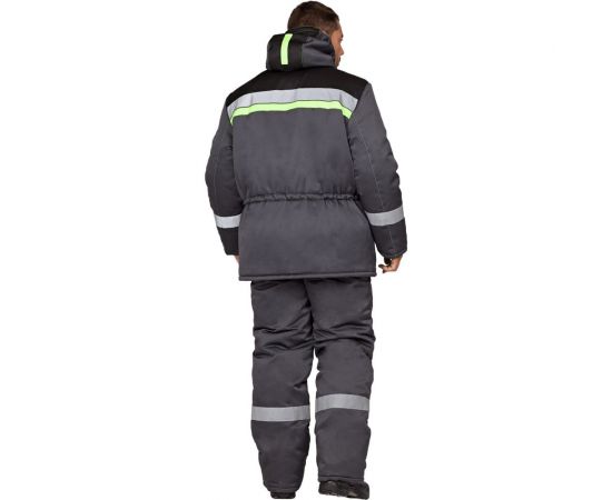 Утеплённый костюм ГК Спецобъединение УРЕНГОЙ серый-черный, размер 96-100, рост 170-176 Кос 314/ 96/170 – изображение 2