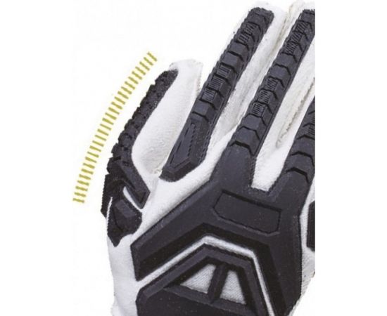 Трикотажные удлиненные перчатки с двойным нитриловым покрытием Delta Plus цвет желтый, р.10 VV911JA10 – изображение 3