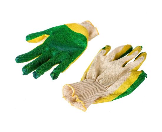 Перчатки с двойным латексным обливом INTERFIX ЛЮКС 13 класс, зеленые 30031 – изображение 3