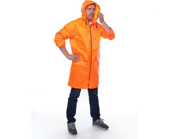 Влагозащитный облегченный плащ-дождевик БЕРТА 800-60-62, оранжевый – изображение 3