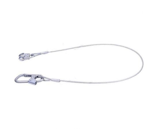 Удерживающая привязь с наплечными и набедренными лямками, Строп Б из стального троса с карабином Молот К1 УС 2 БЖ – изображение 3