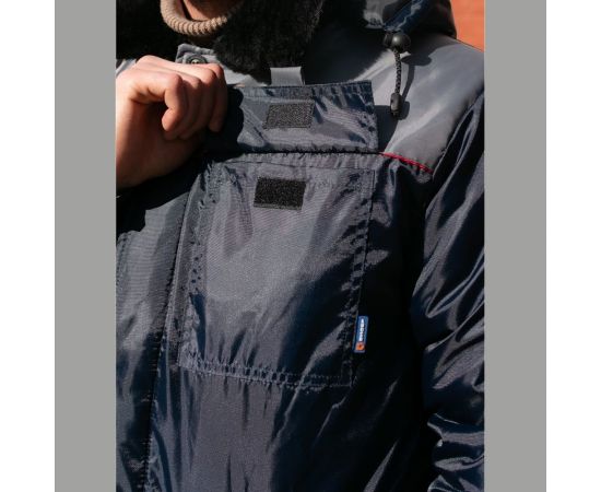 Утепленная куртка ООО ГУП Бисер Инженер Grey, Оксфорд, темно-синий/серый/красный, р-р 56-58 рост 182-188 4670132028188 – изображение 5