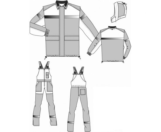 Костюм СОЮЗСПЕЦОДЕЖДА Континент с СВП темно-синий/красный, р. 52-54, рост 170-176 0480019601038 – изображение 7