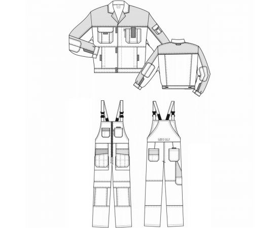 Костюм СОЮЗСПЕЦОДЕЖДА Профессионал-2 василек/светло-серый, р. 48-50, рост 182-188 1960008002040 – изображение 7