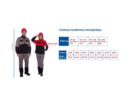 Утепленная куртка ООО ГУП Бисер Инженер Grey, Оксфорд, темно-синий/серый/красный, р-р 52-54 рост 182-188 4670132028157 – изображение 8