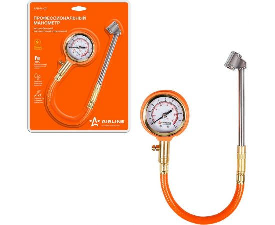 Стрелочный профессиональный манометр Airline 10 АТМ APR-M-03 