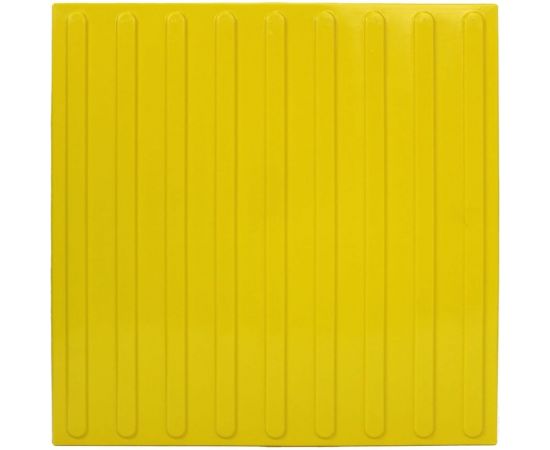 Тактильная плитка PALITRA TECHNOLOGY направление движения, полоса 10шт 50245-1-PVC-500x500x4-Y-10 