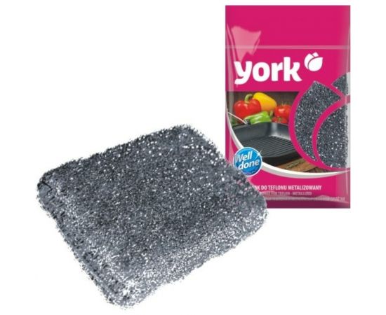 Губка для тефлона YORK Лиза в металлизированной оплётке 032020 