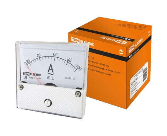 Амперметр TDM А80Н 100А/5А-2,5, без поверки SQ1102-0232 