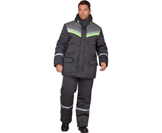 Утепленная куртка ГК Спецобъединение ВЬЮГА темно-серая, размер 104-108, рост 182-188 Кур 322/104/182 
