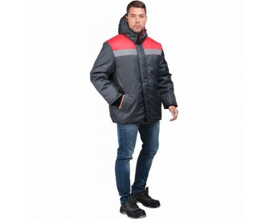 Утепленная куртка ГК Спецобъединение РАЙТ темно-серый/красный, размер 120-124, рост 170-176 Кур 317/120/170 