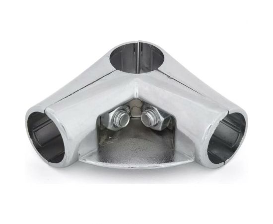 Угловой соединитель 3-х труб с площадкой для полки Palladium JF-15 CP СТ-00001050 