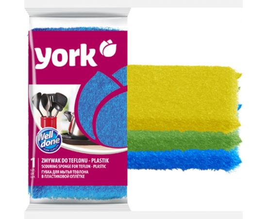 Губка для тефлона YORK Линда в пластиковой оплётке 032010 