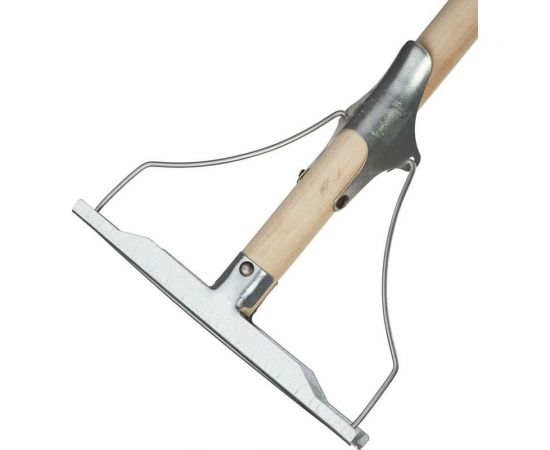 Деревянная швабра ООО Комус с металлическим зажимом 20 см, рукоятка 120 см 1397101 – изображение 2