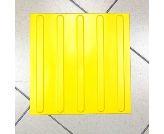 Тактильная плитка PALITRA TECHNOLOGY полоса 50245-1-PVC-300x300x4-Y-VI – изображение 2