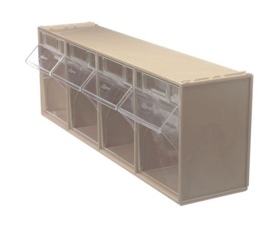 Откидной короб СТЕЛЛА-ТЕХНИК 600х178х206мм, 4 ячейки, бежевый, прозрачный, F-600-4-B – изображение 2