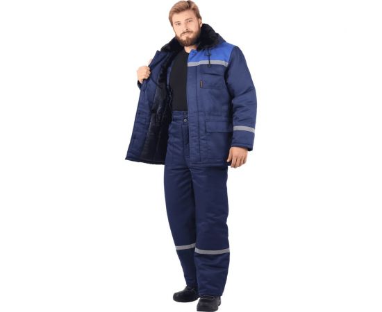 Утеплённый костюм ГК Спецобъединение МЕТЕЛИЦА темно-синий/чёрный, р. 104-108, рост 182-188 Кос 300/104/182 – изображение 2