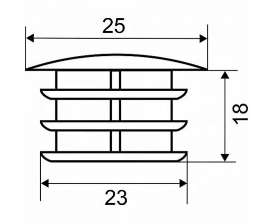 Пластиковая заглушка Palladium для трубы 25 мм JF-42 СТ-00001077 – изображение 3