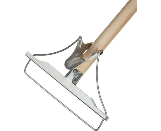 Деревянная швабра ООО Комус с металлическим зажимом 20 см, рукоятка 120 см 1397101 – изображение 3