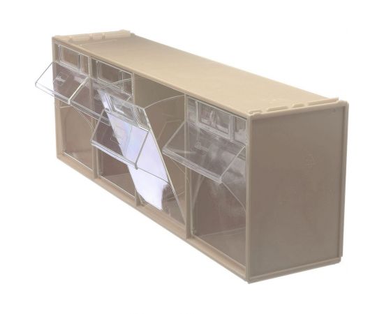 Откидной короб СТЕЛЛА-ТЕХНИК 600х178х206мм, 4 ячейки, бежевый, прозрачный, F-600-4-B – изображение 3