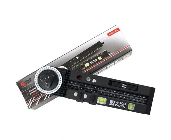 Угломер-транспортир со встроенным пузырьковым уровнем WOODWORK MSP-005 – изображение 3