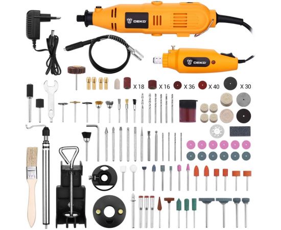 Электрические граверы DEKO DKRT и DKRT200 + набор аксессуаров 237 штук DEKO 063-1414 – изображение 3