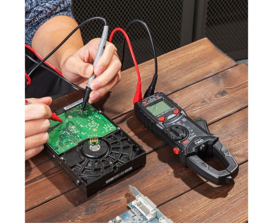 Токоизмерительные цифровые клещи DELI DL334203, раскрытие клещей 30 мм, CAT III 600В, 600А, 40 мОм 102980 – изображение 4