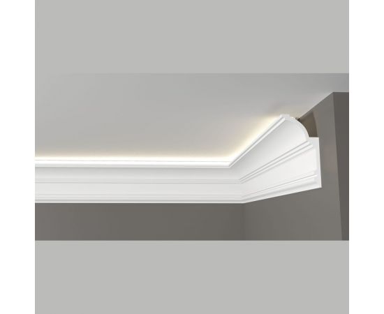 Карниз потолочный ударопрочный влагостойкий под покраску Decor-Dizayn 120x60x2000мм DD517 – изображение 5