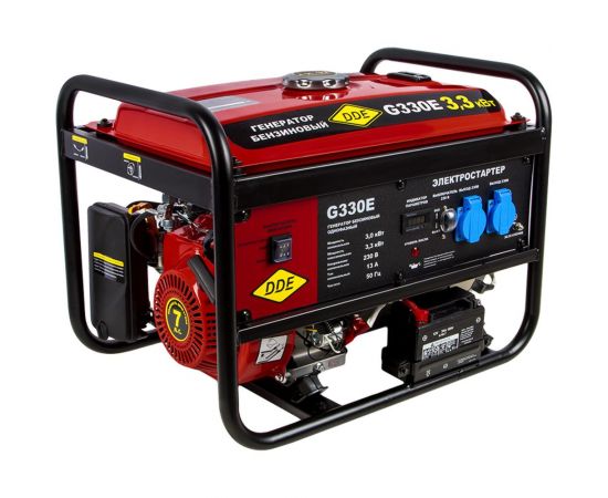 Бензиновый генератор DDE G330E 1ф 3,0/3,3 кВт бак 15 л двигатель 7 лc эл. старт 792-551 