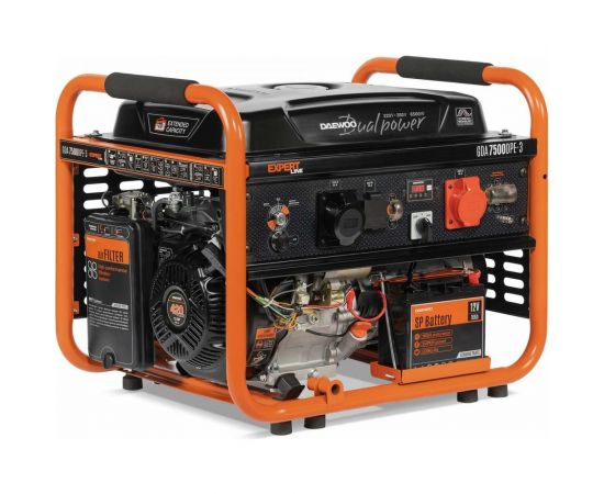 Бензиновый генератор с функцией Dual Power Daewoo GDA 7500DPE-3 
