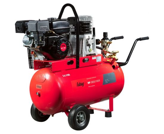 Компрессор FUBAG bp 3600/100/6 360 л/мин 100л 10бар 4.4 квт бензин 641277 