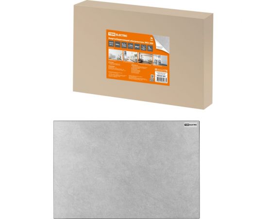 Энергосберегающий обогреватель TDM ЭКО-300, керамика, 0,3 кВт, 40x60x4,5 см, серый, SQ2520-1801 