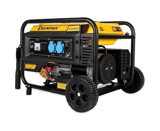 Генератор Champion GG3200EW (3,2/3,5кВт OHV 7,5лс 15л 48кг эл.старт колеса) 