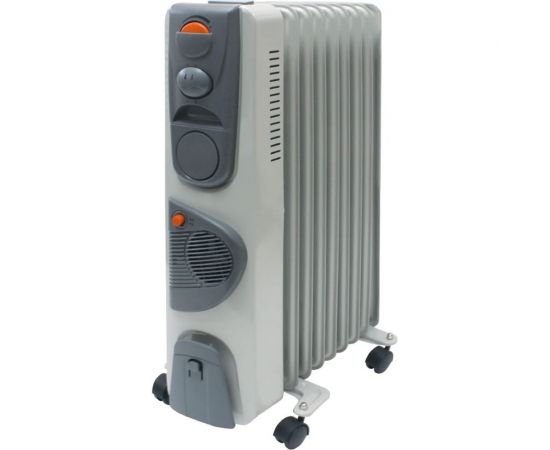 Масляный обогреватель TDM МО-11ТВ, 2500 Вт, 11 секций, вентилятор, регулировка мощности 1000/1500/2500+400 Вт, термостат, SQ2501-0913 