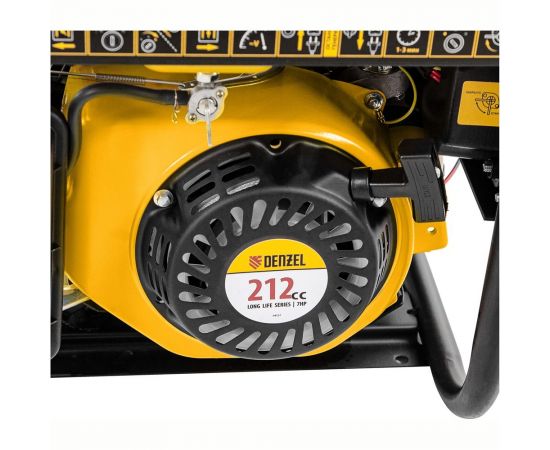 Бензиновый генератор Denzel PS-33E, 3,3 кВт, 230В, 15 л, электростартер 94537 – изображение 13
