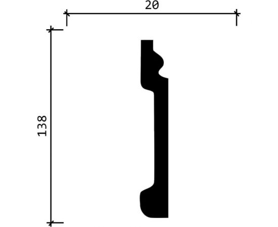 Напольный плинтус Decor-Dizayn ударопрочный влагостойкий под покраску 138Х20Х2000 мм DD31 – изображение 2