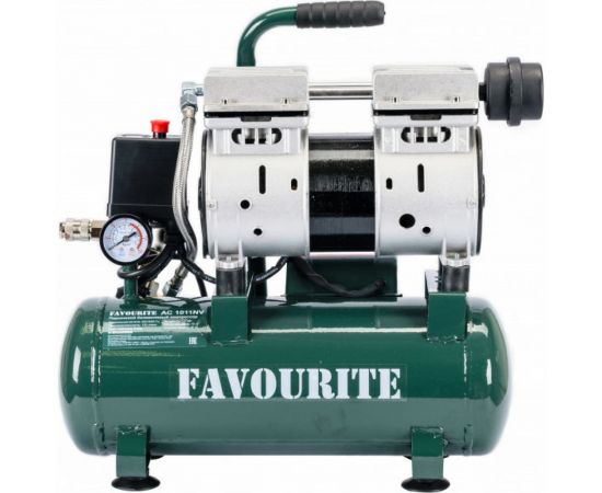 Поршневой безмасляный компрессор FAVOURITE 1,1кВт, 10л, 120л/мин AC 1011NV – изображение 2