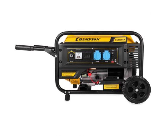 Генератор Champion GG3200EW (3,2/3,5кВт OHV 7,5лс 15л 48кг эл.старт колеса) – изображение 2