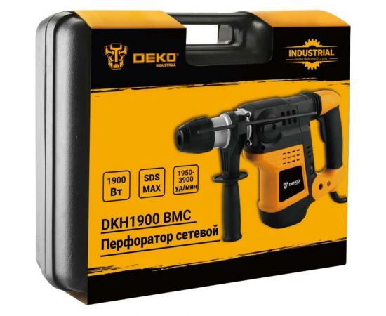 Сетевой перфоратор DEKO DKH1900, 1900 Вт, SDS-max, в кейсе 063-4258 – изображение 3