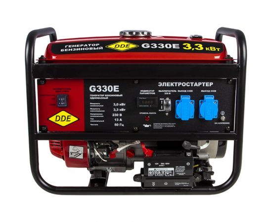 Бензиновый генератор DDE G330E 1ф 3,0/3,3 кВт бак 15 л двигатель 7 лc эл. старт 792-551 – изображение 3
